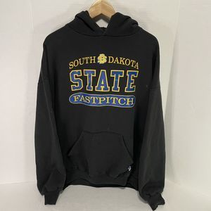 SDSU Jackrabbits Fastpitch Hoodie Sweatshirt, 2XL, Russell Athletic, Black,